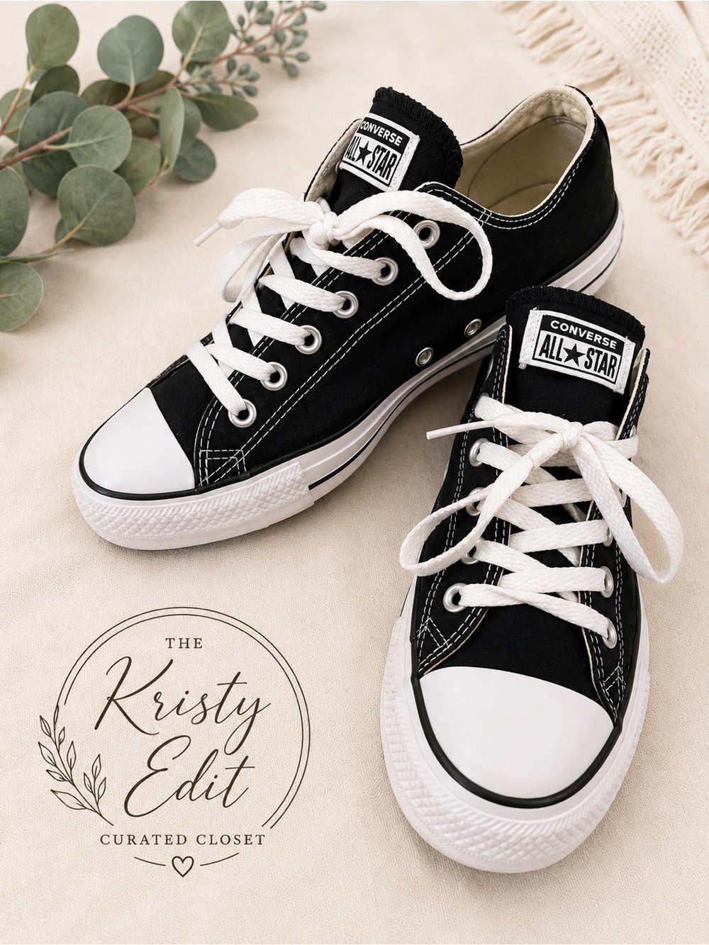 Converse Chuck Taylor All Star Black White Low Top Sneakers